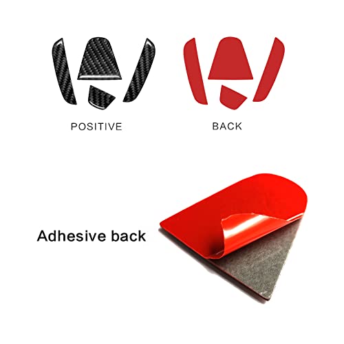 Image of Compatible with Rear Trunk Logo Insert Cover Trim Carbon Fiber Rear Tailgate Emblem Badge Decoration Sticker for Honda Civic 2006 2007 2008 2009 2010 2011 (4Pcs Black)