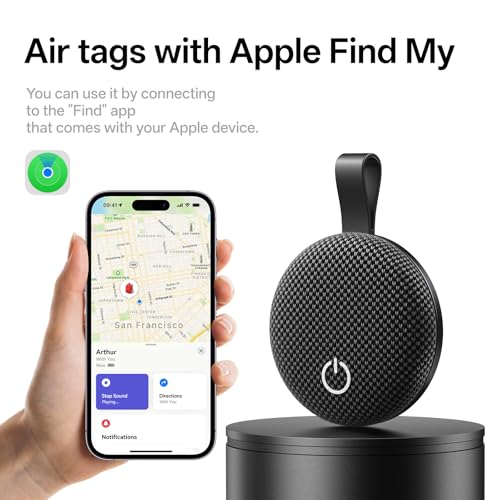 Air Tracker Tag-2 Pack, [Apple MFi Certified] Smart Tag for Apple Find My App, New Bluetooth Tracker Tag Item Finder for Pet, Key, Luggage, Bike, Wallet, & More — view 2