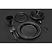 Exquisite Party Solids Black Plastic Plates For Party 9