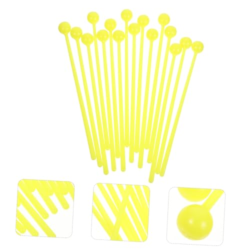 Baquetas para niños y niñas, color amarillo, fabricadas en plástico, tamaño 7.28 x 0.63 x 0.63 pulgadas miniatura 3