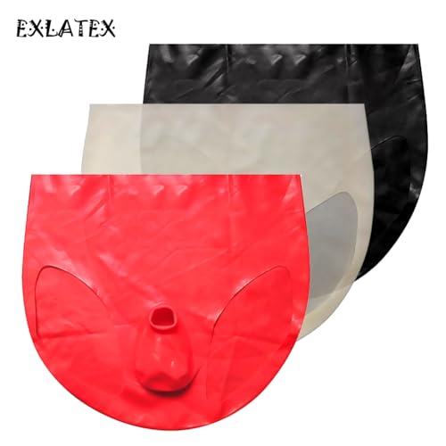 Mens Latex Rubber Panties Shorts with Ball and Half Sheath Cut-out Ring Underwear2