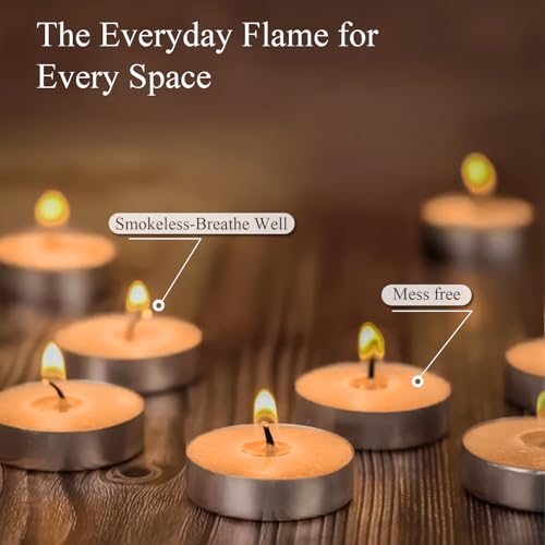 Pan Aromas - (Sandalwood) Scented Tealight Candles| Pack of 15| Long Burning Tealight Scented Candles for Home, Office & Gifting - 2.5 hrs to 3 hrs Burn Time