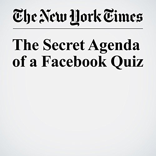 The Secret Agenda of a Facebook Quiz cover art