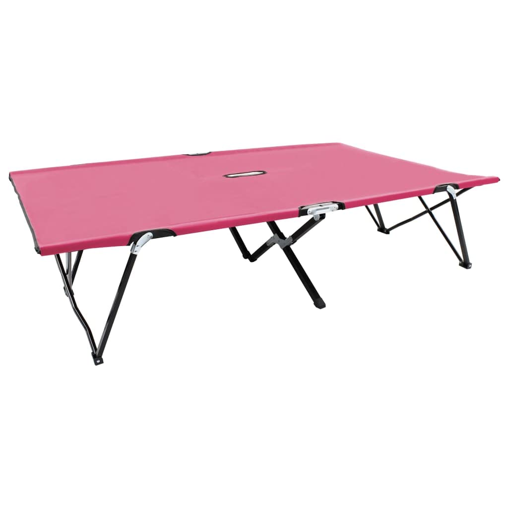 Chaise longue pliante double légère pour camping sans mal de dos