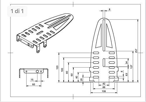 Portatarga 50 CC Fantic HM Valenti Ecc Pieghevole
