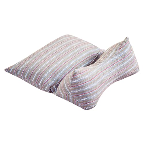 EUBEISAQI Oreiller cervical en sarrasin avec coque de sarrasin, coussin séparable de soutien cervical pour hommes, dormeurs, canapé, lit, femme, bureau,...