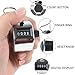 Oykrueats Handzähler Counter Klicker Metall,4-stellige Mechanischer Zähler Klicker,Ohne Batteriebetrieb Personenzähler,Handzähler Klicker Metallgehäuse mit Ring,Handzähler für Personenzähler,Stricken