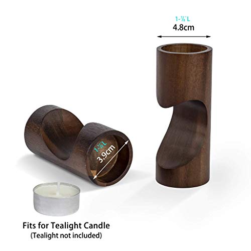 Chasbete Tea Light Candle Holders For Table Centerpiece, Decorative Wood Tealight Candle Holder Set, Unity Heart Candle Holder For Home Décor #TOP2