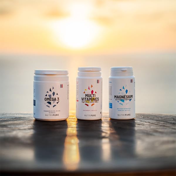 Nutripure | Pack Les Incontournables | Magnesium Bisglycinate, Oméga 3 & Multivitamines | Les Essentiels Santé & Bien-Être au Quotidien | 1 Mois | Made in France