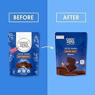 ChocZero Milk Chocolate with Almonds Keto Bark, 6 Ounce (Pack of 1)