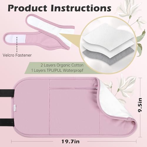 Image of Castor Oil Pack Wrap with Organic Cotton Flannel, Reusable Castor Oil Packs for Stomach, Castor Oil Pack for Liver Detox, Castor Oil Pack Kit Purple（Castor Oil Not Include)