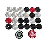 Professional Carrom Board Game International Tournament Champion Coins | Set of 24 PVC Crystal Coins 8mm with 2 Strikers Included for Carom | (PVC Crystal Coins 8mm - 24 Coins 2 Strikers)