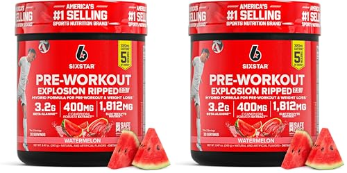 Image of Six Star Pre-Workout Explosion,Watermelon (30 Servings)-Preworkout Energy Powder Supplement for Men&Women-Pre Workout Drink Mix with Creatine&Beta Alanine-Sports Nutrition Products,(Pack of 2)
