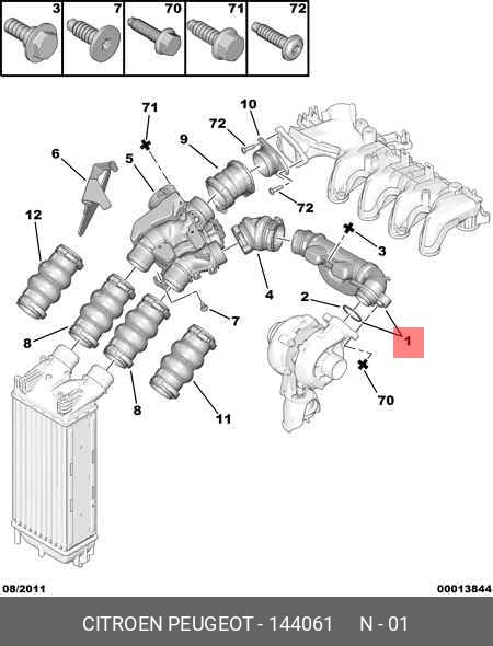 SOFIPART Gaine de Suralimentation Turbo, Compatible avec Citroën Berlingo C4 Picasso Peugeot 206 307 308 5008 1.6 HDi, Pièce de Remplacement OEM 9657083780 144061 038351 038350