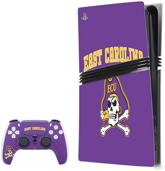 Skinit Decal Gaming Skin Compatible with PS5 Pro Bundle - Officially Licensed East Carolina University Pirates Greenville NC Design