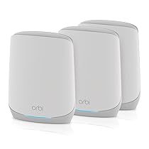 NETGEAR Orbi WiFi Mesh (RBK763S), Triband AX5400 Mesh WiFi 6 760 Serie, Velocità fino a 5.4 Gbps, Router con 2 satelliti, copertura fino a 525 m2 e 75 dispositivi, Kit da 3