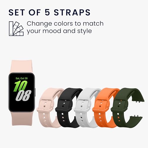 kwmobile 5X Sportarmband kompatibel mit Samsung Galaxy Fit 3 Armband - Gro&szlig;es Set Smartwatch Armband
