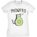 Womens Avogato Funny T Shirts Avocado Cat Tee Cute Cat Face Shirt Novelty T Shirt (White) -S