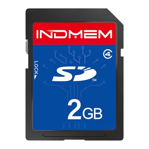 INDMEM SD Card 2GB Class 4 Flash Memory Card 2G SLC Stanard Secure Digital Cards (1PC)