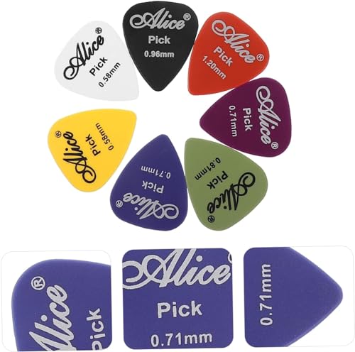 100 Pedaços Conjunto De Palhetas Para Guitarra Com 6 Espessuras Diferentes Picks Ukulele