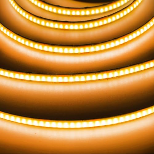 Image of COB Strip Lights,DC12V 16.4ft /5m Super Bright Dimmable 52800LM LED Light Strips, Non-Waterproof 2640 LEDs Ribbon Light, More Evener Lighting Than SMD Strip Lights (Warmt White 3000K)
