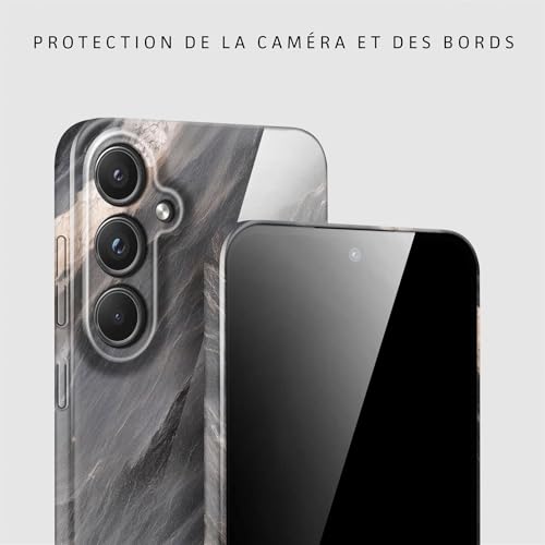 Coque marbrée Samsung A55 5G idéale pour le bureau et les sorties chics