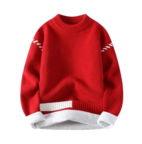 Men's Knit Wool Pullovers - Loose O Neck Warm Casual Thick Knitted Pullover Sweaters Winter Streetwear