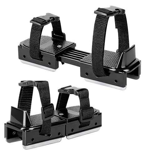 Shupakul 1 Pair Toddler Ice Skates- Adjustable Kids Ice Skates- Double Runner Ice Skates with Strap Fastening for Toddlers, Kids, Junior Skater (Black)