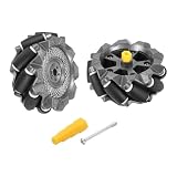 QUARKZMAN 1 Satz 66mm / 2.6" Mecanum Räder Mit Sechskant Universalstiften Und Schrauben Schwarz