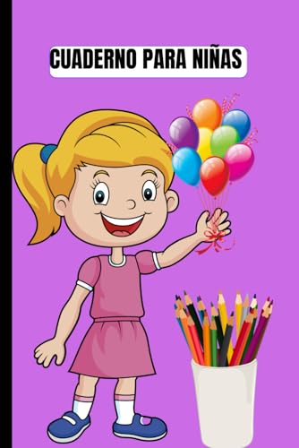 Cuaderno para Niñas: Cuaderno para Niñas,Cuaderno a Rayas de Notas Escolares, para Educación Primari