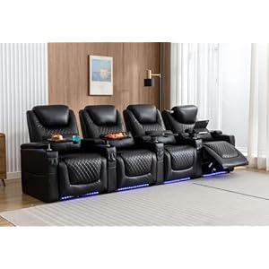 Hometheaterseatingseatstheaterreclinerchairsofagamemovietheaterchairswith7colorsambientlightinglumbarpillowsidepockettraytablepowerreclineblack Urban Country Home Decor Home theater seating seats theater recliner chair sofa game movie theater chairs with 7 colors ambient lighting lumbar pillow side pocket tray table power recline black urban country home decor