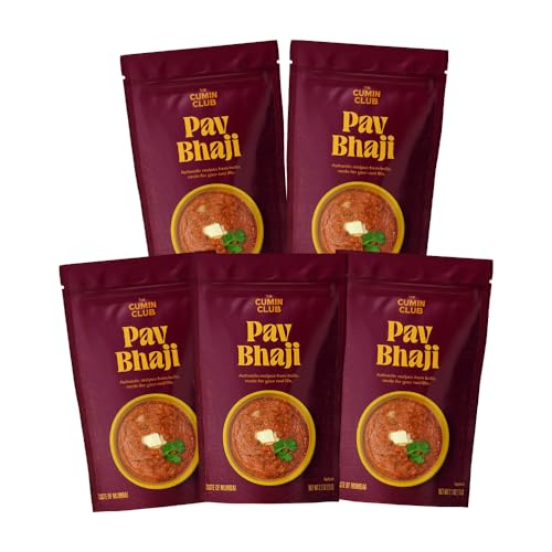 The Cumin Club's Instant Paneer Tikka Masala - Authentic Indian Meal with Regional Flavors, Ready to Eat in Just 5 Minutes - Pack of 5 Pouches for Convenient and Delicious India Cuisine at Home