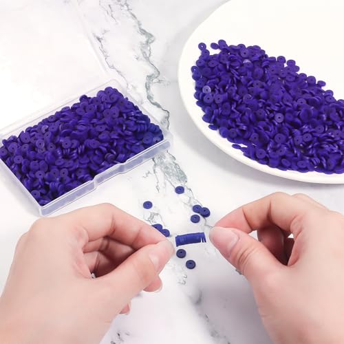 Hiswan 6mm Polymer Clay Beads for Bracelets Making 1000PCS by Hiswan - Used condition - Image 2