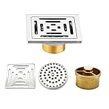 instalar plato ducha sin obra 💧 Material Premium: El desagüe de ducha está hecho de acero inoxidable sólido y latón para garantizar la solidez y la resistencia a la corrosión.