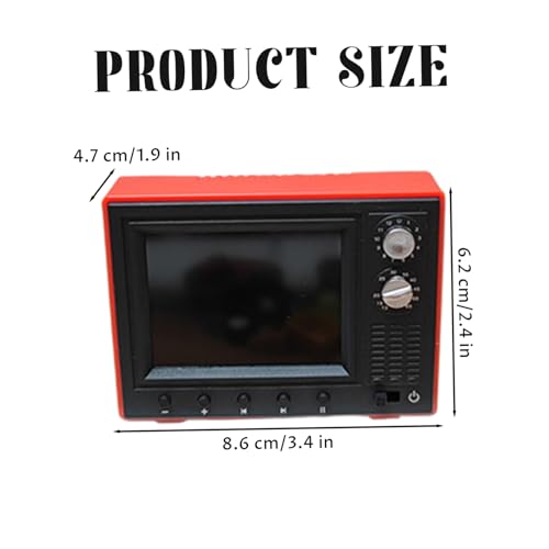 TV pour maison de poupée 1:12 rechargeable USB avec mini écran LCD et antenne rotative