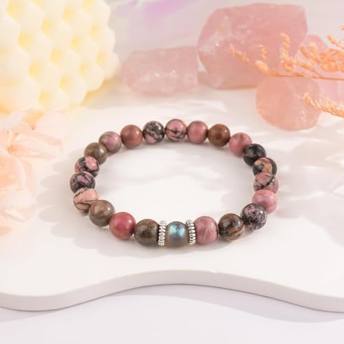 Lueaurra Idee Cadeau pour Femme Bracelet Pierres Naturelles Femme Original Cadeau Ado Fille Cadeaux Noel Femme Cadeau Anniversaire Bracelet Cadeau Amie Maman Sœur Maitresse – vue 4