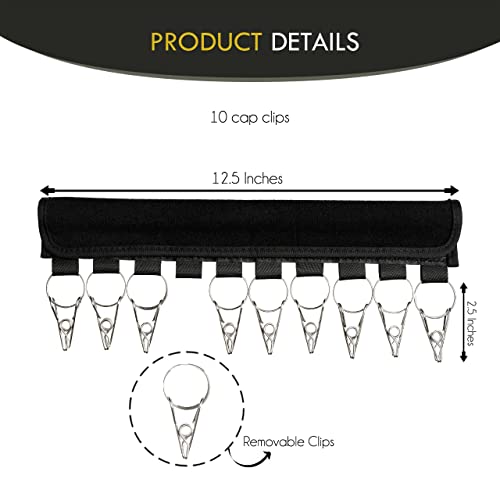 Hat Organizer For Closet 2Pcs - Cap Organizer Holder For Hanger & Closet, 10 Caps Hat Hanger For Baseball Caps Upgrade Your Clothes Hanger To A Cap Organizer Hanger And Maximize Your Closet Storage #TOP2