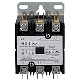 HIITIO Definite Purpose Contactor 3-Pole 40A 24VAC 30A Contactor for AC Units Compressors Pumps Heating Industrial Loads, UL508, CSA, CE & RoHS Certified
