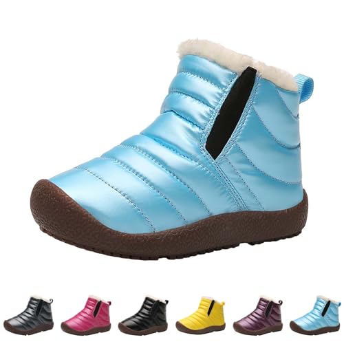 Girls and Boys Snow Fashion Ankle Boots Warm Fuzzy Walking Outdoor Shoes with Zipper (Baby/Toddler/Little Kid)3