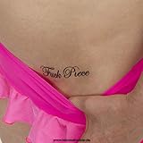 2x Fuck Piece - Schriftzug in schwarz - Sexy Kinky Fetisch Tattoo (2)