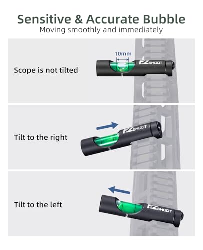 EZshoot Scope Level Scope Leveling Kit, High Precision Big Bubble Scope Level, Scope Bubble Level Helps the Scope Keep Vertical