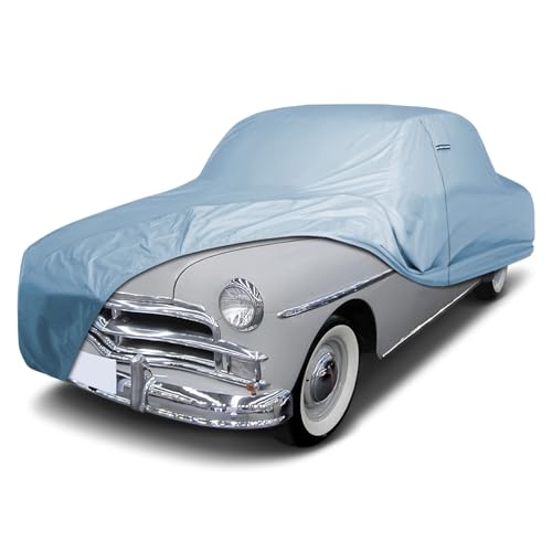 Image of iCarCover Premium Car Cover for 1946-1950 Plymouth Special Deluxe 4-Door Heavy Duty Waterproof All-Weather Automobiles Custom Fit Indoor Outdoor UV Snow Protection Covers with Straps and Bag