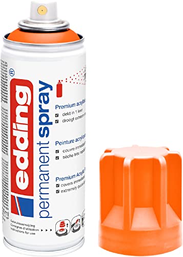Edding 5200-966 Spray Permanente de Pintura Acrílica ml Naranja Neón Mate
