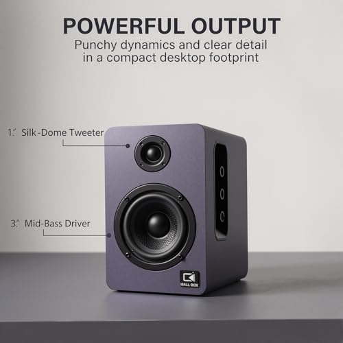 Image of 60W Desk Speakers for PC, Bluetooth 5.3 DSP, 24-Bit Optical, USB-C /AUX, Silk-Dome Tweeter, Carbon-Fiber Driver, for Laptop /Mac /Monitor (Slate Blue)