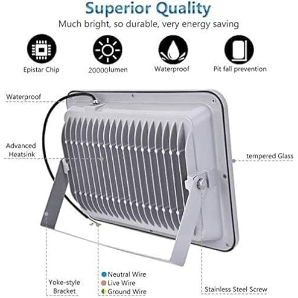 Прожекторы галогенные светильники с LED-подсветкой 200 Вт 6000 6500 К IP65 алюминий наружное освещение для безопасности садовое освещение Super Bright 110 В