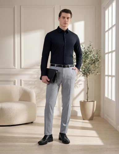 Image of Symbol Premium Men's Slim Fit Satin Formal /Dress Shirt | 100% Cotton | Soft & Lustrous Finish | Available in Plus Sizes