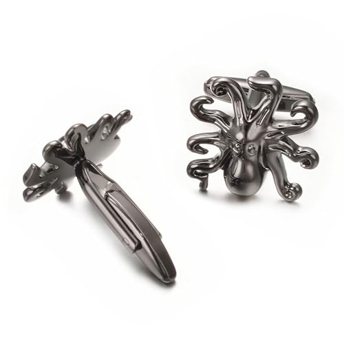 Mancuernillas únicas para hombre plateadas miniatura 3