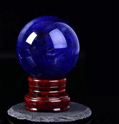 Esfera de cuarzo azul derretido de 18cm con soporte para decoración 7
