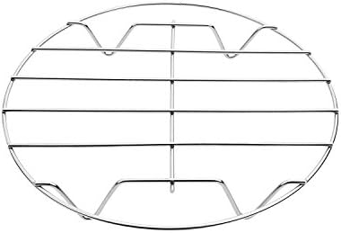 Cedmon 8 Inch Air Fryer Rack Cooking Rack Round 304 Stainless Steel Baking and Cooling Steaming Rack Fit for Air Fryer Instant Pot Pressure Cooker Canning (8 inch)