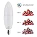 BOGAO LED Candelabra Bulb, 12W 6000K LED Candle Bulbs, 85-100W Equivalent, E12 Base, 1200 Lumens, Torpedo Shape (4 Pack 6000K RB)